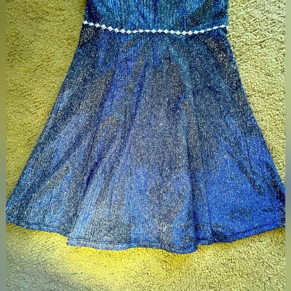 Speechless kids blue glitter dress with rhinestones waist - Picture 5 of 15